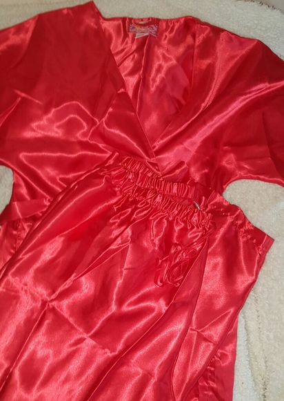 Moon Dance Red Pajama Robe Pant Set - Picture 6 of 8